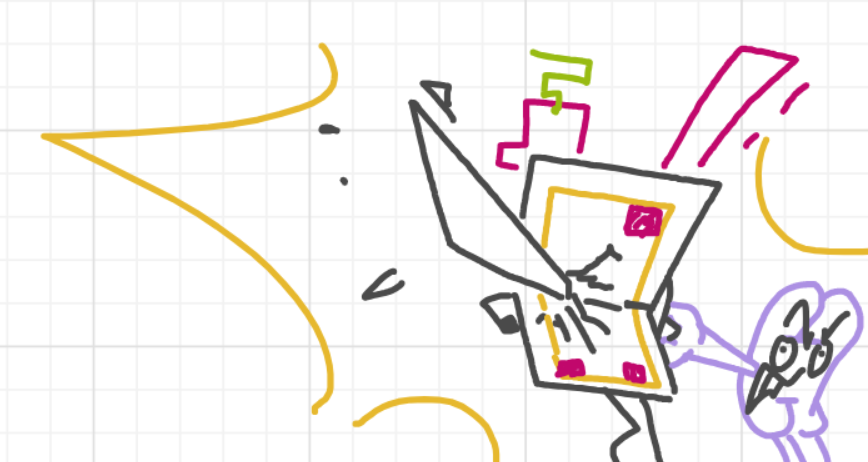 A panel from I've Been Everywhere, Man, episode nine of the Board Boards object show by Furretwalk/WalkingFurret.